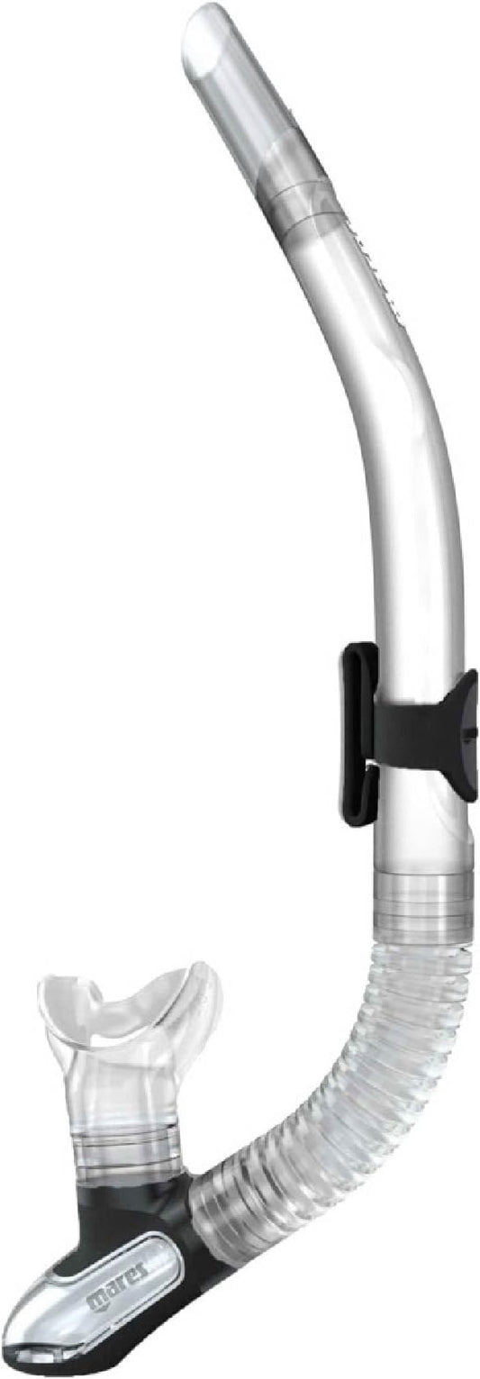 Mares Ergo Flex Snorkel for Scuba Diving, Snorkeling, Freediving with Corrugated Silicone Hose & Mouthpiece