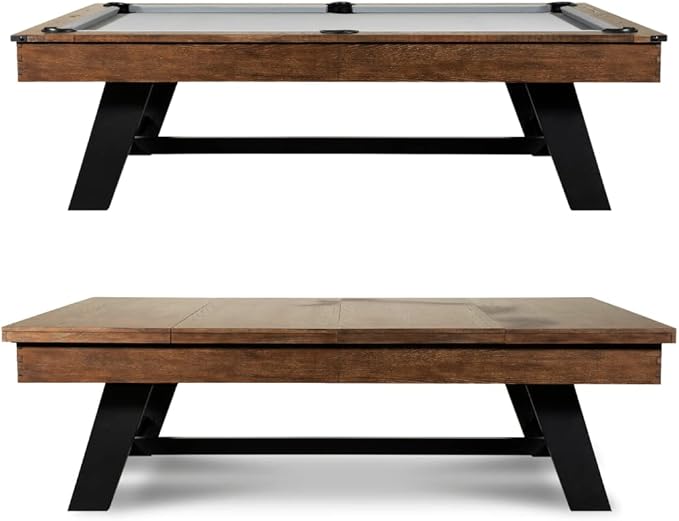 Nixon Billiards - Hunter Slate Billiard Pool Table (Wood Leg) - Brushed Walnut - 8FT - White Glove Installation