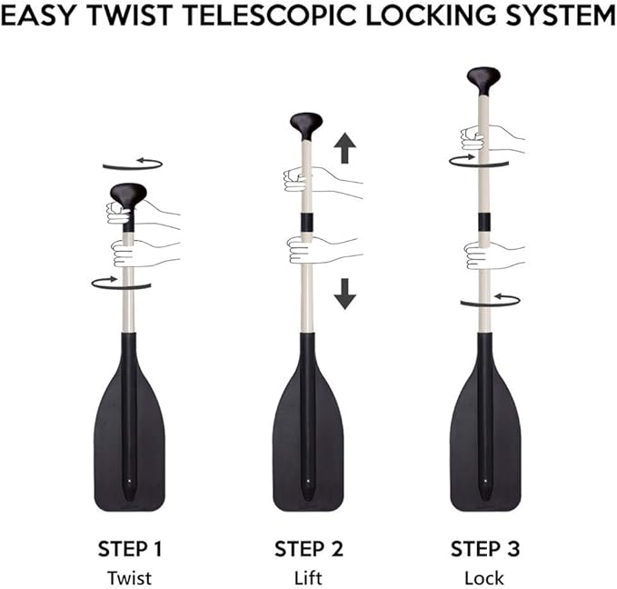 Oceansouth Premium 30"-48" Adjustable Aluminum Telescopic Paddle