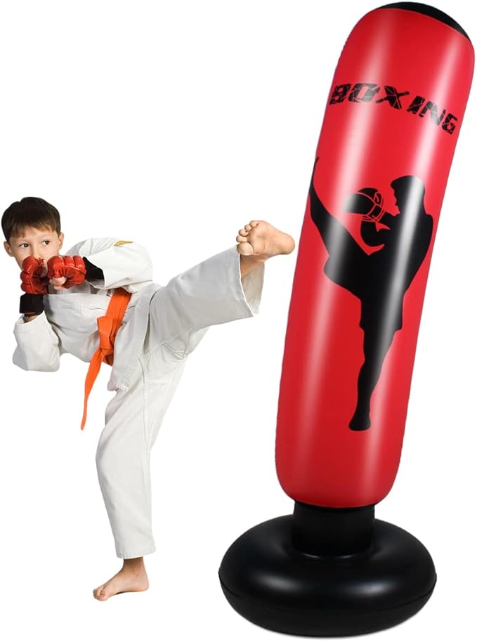 Punching Bag for Kids, Free Standing Boxing Bag for Bounce Back Focus Punching Bag for Practicing Karate, Taekwondo, De-Stress Boxing Bag for Kids.