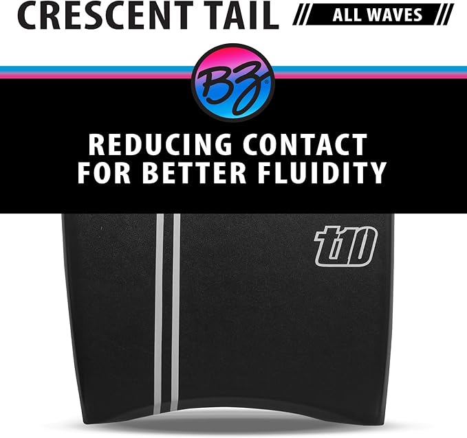 BZ BodyBoards - T-10 Progressive Series Bodyboard - HDPE Slick - Crescent Tail - PHUZION Core - 8lb Deck