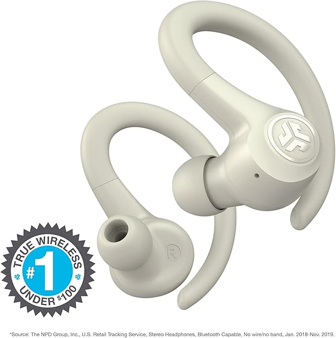JLab Go Air Sport, Wireless Workout Earbuds Featuring C3 Clear Calling, Secure Earhook Sport Design, 32+ Hour Bluetooth Playtime, and 3 EQ Sound Settings (Sand)