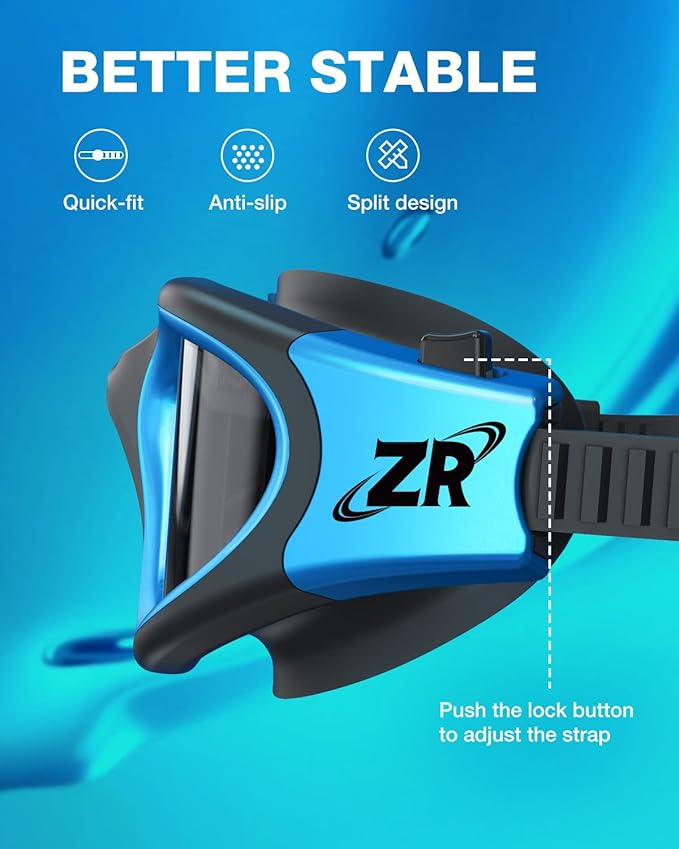 ZIONOR Swim Goggles, G1 MAX Polarized Anti-Fog Swimming Goggles for Men Women