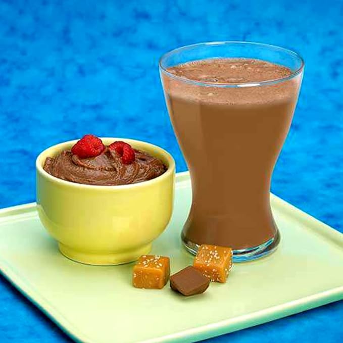Nutmeg State Nutrition - Pudding or Shake, Low Calories, 15g Protein, Low Fat, 7 Servings Per Box (Chocolate Salted Caramel)