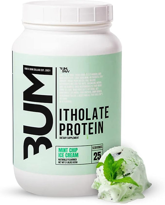 RAW Whey Isolate Protein Powder, Mint Chip Ice Cream (CBUM Itholate Protein) - 100% Grass-Fed Sports Nutrition Powder for Muscle Growth & Recovery - Low-Fat, Low Carb, Naturally Flavored - 25 Servings