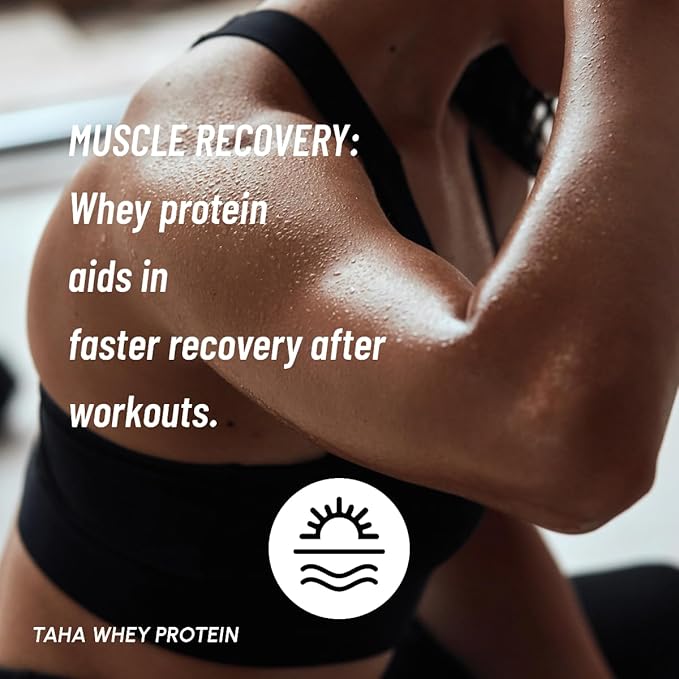 Taha Health & Nutrition Chocolate Flavored Whey Protein Concentrate Powder, 25g Protein, 140 Calories, 2g Sugar | New Zealand Grass-Fed, Free-Range Dairy | Gluten and Soy Free, Keto, Kosher | 2LB