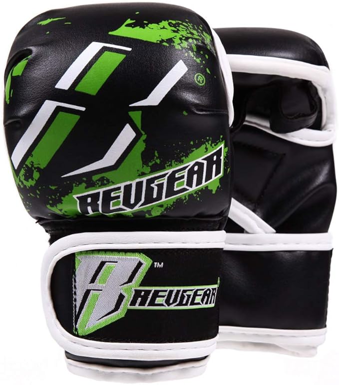 Revgear Kids MMA Boxing Gloves Combat Series, Youth Boxing Gloves, Muay Thai Punching Gloves - Protected Thumb, Ventilation