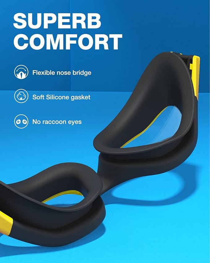 ZIONOR G1 Polarized Swimming Goggles for Unisex Adult Women Anti Fog 100% Anti UV Diving Goggles