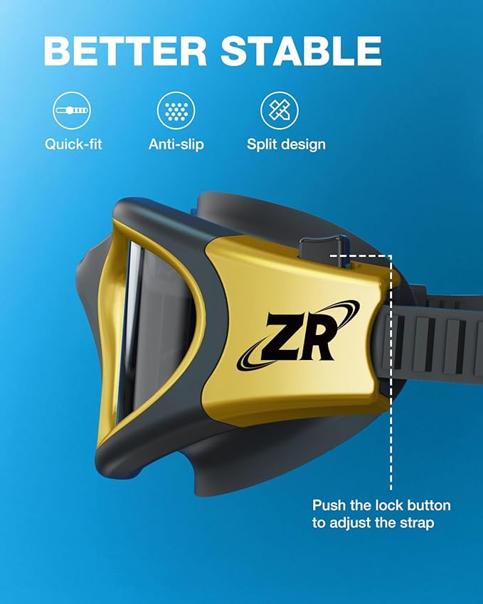 ZIONOR Swim Goggles, G1 MAX Polarized Anti-Fog Swimming Goggles for Men Women