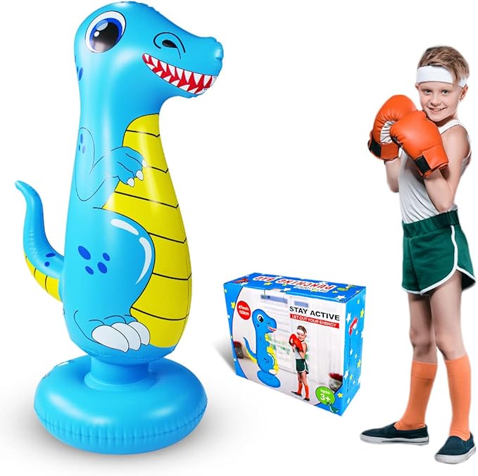 Punching Bag for Kids, Free Standing Boxing Bag for Bounce Back Focus Punching Bag for Practicing Karate, Taekwondo, De-Stress Boxing Bag for Kids.