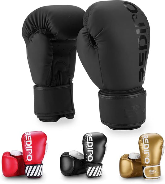 Boxing Gloves for Men & Women, Premium Leather Sparring Heavy Bag Training Gloves, Pro Punching Bag Gloves for Muay Thai, Kickboxing, MMA
