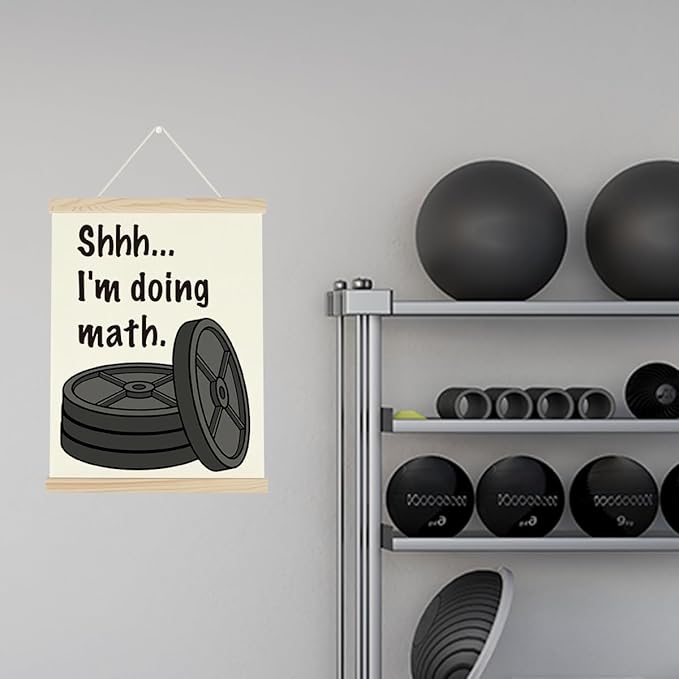 Gym Motivational Posters Funny College Dorm Posters Gifts for Guys Girls Friends I'm Doing Math Gym Flag Wall Art Decor Sign for Home Gym Bedroom Office