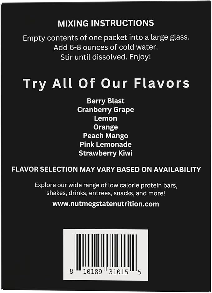 High Protein Fruit Flavored Powder Drink Mix, 15g Protein, Low Calorie, Sugar Free, Ideal Protein Compatible, 7 Servings Per Box (Variety Pack)