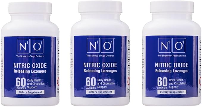 Nitric Oxide Lozenges for Heart Health Support - Dietary Supplement for Blood Flow, Oxygenation and Blood Pressure - 180 Count