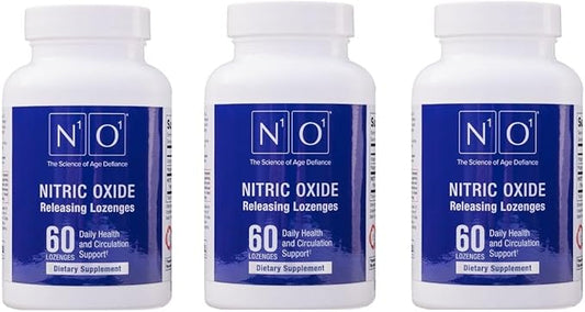 Nitric Oxide Lozenges for Heart Health Support - Dietary Supplement for Blood Flow, Oxygenation and Blood Pressure - 180 Count