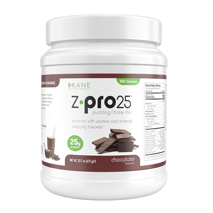 Z-Pro25 Protein Powder, 23.7 oz – 25g Casein & Whey Blend – Low-Carb, High-Protein Meal Replacement Shake – Muscle Recovery & Weight Management - 21 Vitamins & Minerals – Chocolate
