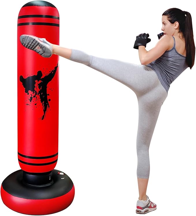 Punching Bag Kid,Boxing Bag for Kids,Inflatable Dummy, Inflatable Punching Bag, De-Stress Boxing Bag for Kids.