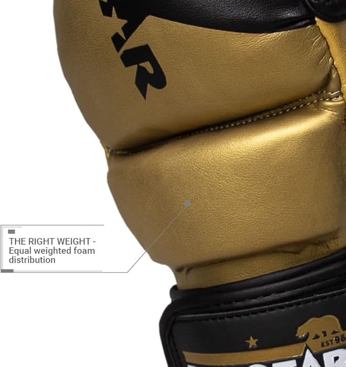 Revgear Pinnacle MMA Gloves | Classic MMA Sparring Glove Design | Multi Layer Foam Padding Over The Knuckles | Thumb Protection
