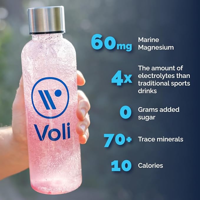 Voli Electrolytes Powder Packets | No Added Sugar Electrolyte Drink Mix for Hydration | Keto & Fasting Friendly, Natural Superfoods & Minerals | Strawberry Lemonade, 15-Count