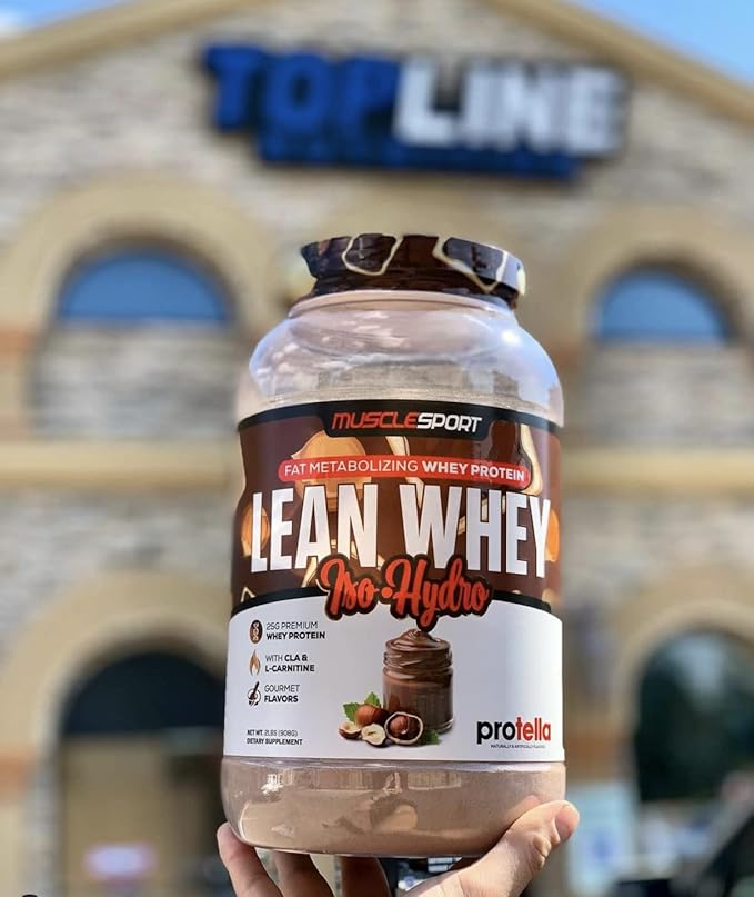 Musclesport Lean Whey Revolution™ Protein Powder - Whey Protein Isolate - Low Calorie, Low Carb, Low Fat, Incredible Flavors - 25g Protein per Scoop - 2lb Protella