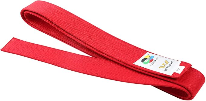 WESING Karate Belt WKF Approved for Karate Competition Black Red Blue Belt Martial Arts