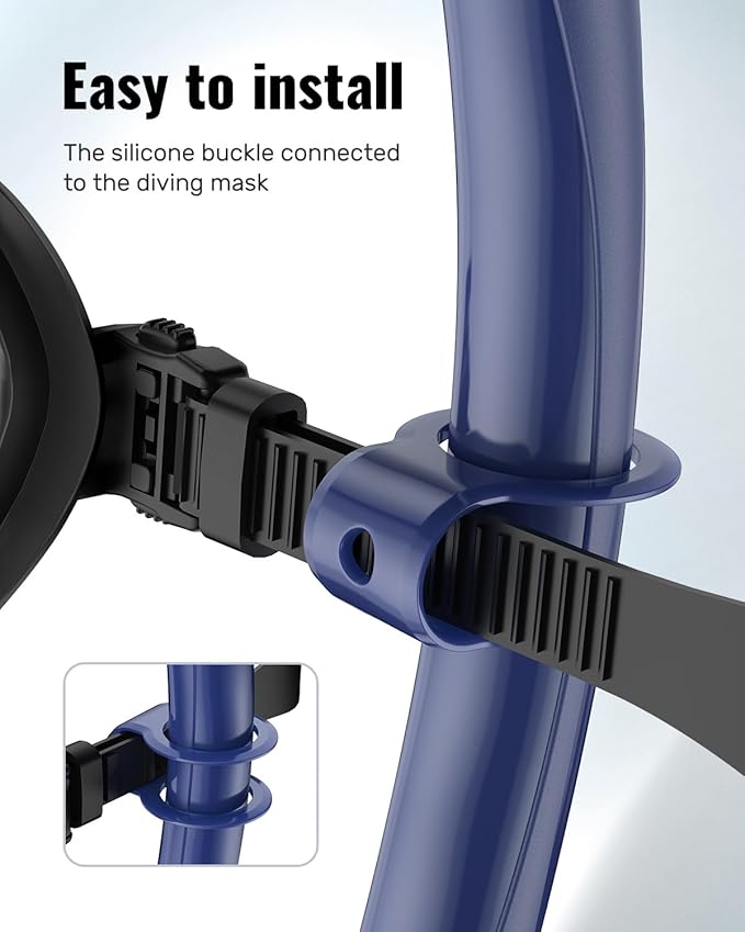 W WSTOO Adults Diving Snorkel Breathing Tube Silicone Flexible Foldable Snorkel Anti-Drop for Freediving Swim Training,Diving and Scuba Diving,Easy to Carry for Travel