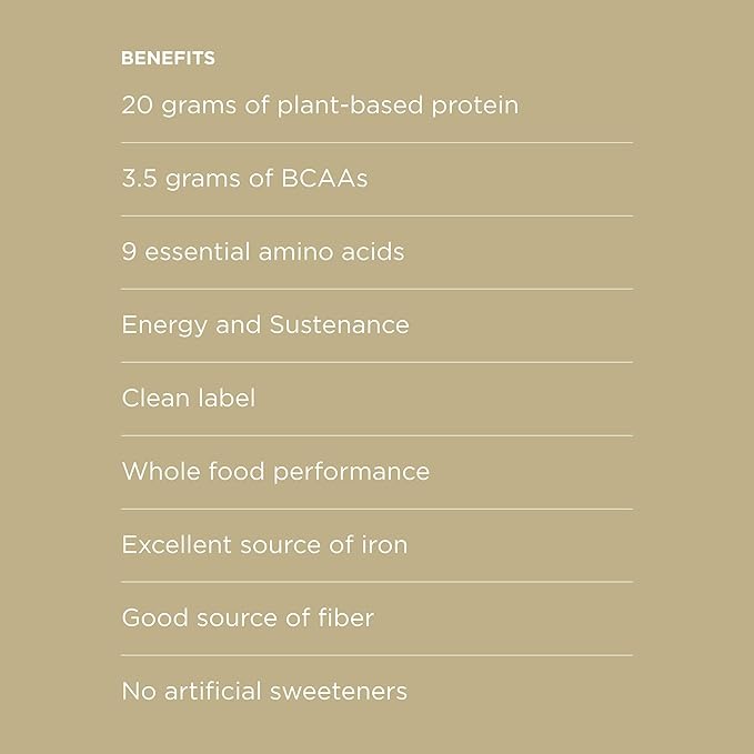 Possible Protein Powder Vanilla Bean - 20g of Vegan, Plant-Based Protein Mix - Non-GMO, Non-Dairy, Gluten-Free - 3.5g of BCAAs - 9 Essential Amino Acids - 15-Day Supply - 1 Bag, 15 Servings