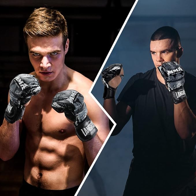 Punch Bag Training Gloves, LangRay MMA Grappling Gloves for Sparring Martial Arts Boxing Training for Adults and Kids