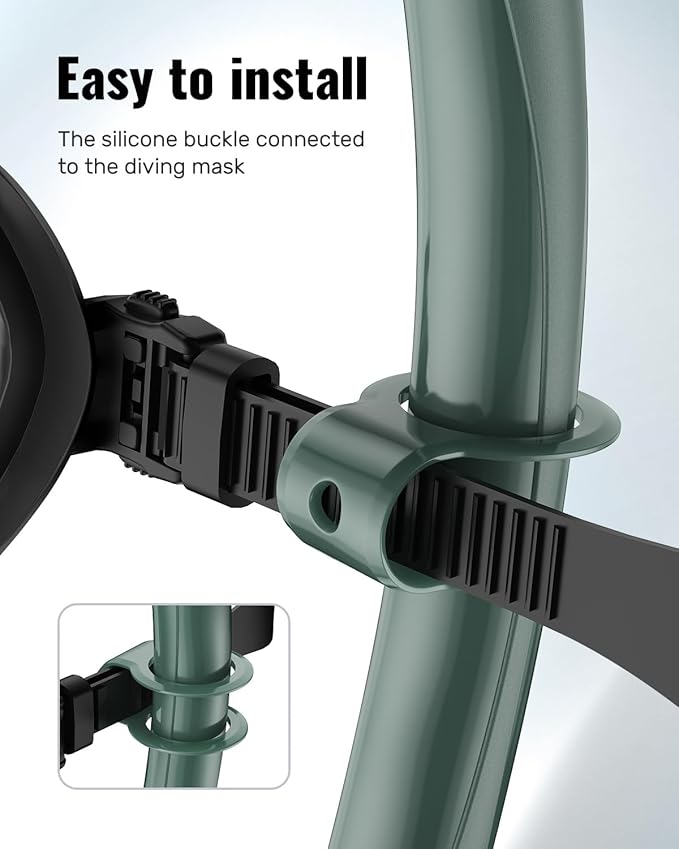 W WSTOO Adults Diving Snorkel Breathing Tube Silicone Flexible Foldable Snorkel Anti-Drop for Freediving Swim Training,Diving and Scuba Diving,Easy to Carry for Travel