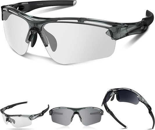 Polarized Sports Sunglasses for Men Women,UV400 Protection Sunglass for Running Cycling Fishing Hiking TR90