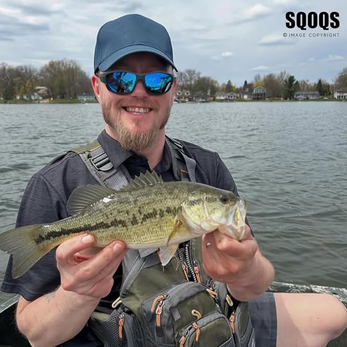 Polarized Sports Sunglasses Men UV400 Protection Lightweight Wrap Around Goggles for Cycling Fishing Driving Running