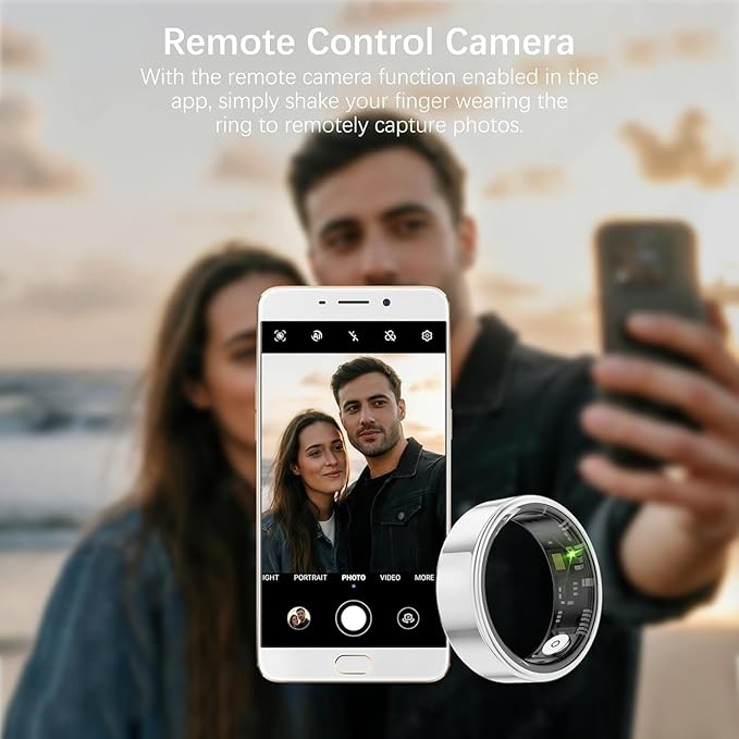 Smart Health Rings for Women Men, Fitness Tracker with Heart Rate, Blood Oxygen, HRV, Sleep Tracker, Step Tracker, No Subscription Fee, IP68 Waterproof Smart Ring for iphone & Android (Silver 11#)