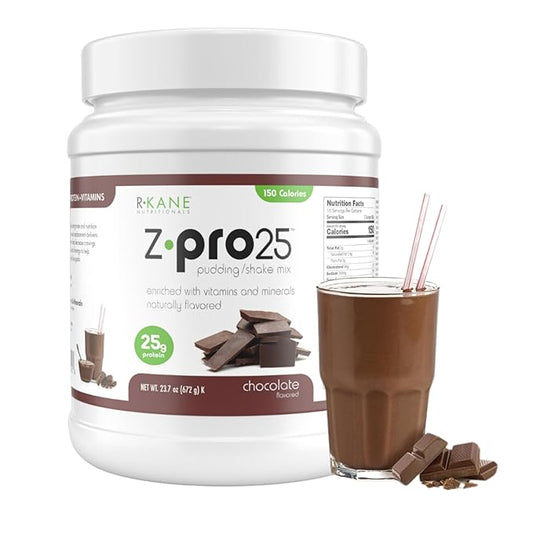 Z-Pro25 Protein Powder, 23.7 oz – 25g Casein & Whey Blend – Low-Carb, High-Protein Meal Replacement Shake – Muscle Recovery & Weight Management - 21 Vitamins & Minerals – Chocolate