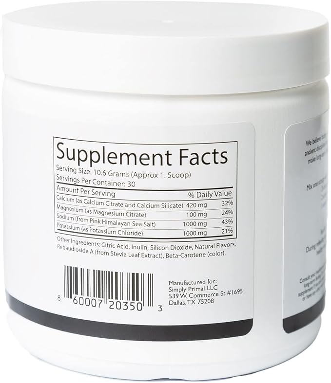 WATERFAST Keto Electrolyte Powder for Fasting and Hydration - Lemon Lime Flavor | Pink Himalayan Salt (Sodium), Potassium, Magnesium, Calcium | Sugar Free, Gluten Free, Soy Free