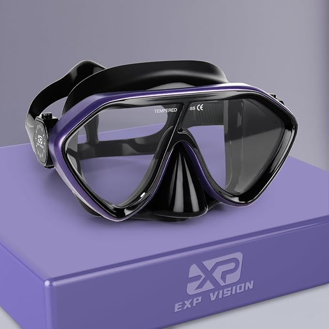 Scuba Diving Mask for Adults - Premium Anti-Fog Snorkeling Mask Comfortable & Leak-Proof Swim Goggles with Nose Cover for Scuba Diving, Snorkeling & Underwater Adventures