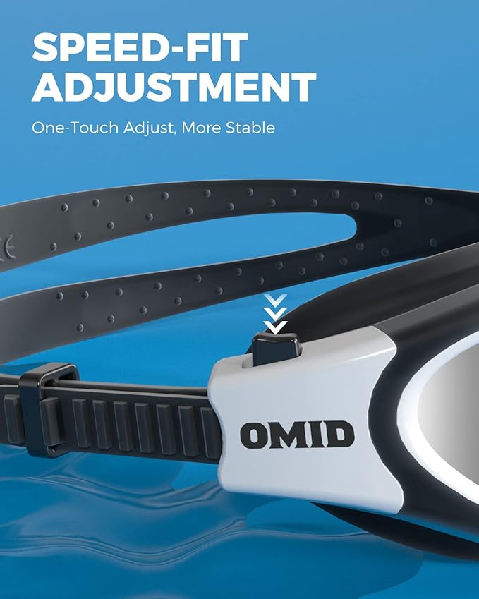 OMID Swim Goggles, P2 Polarized Swimming Goggles for Men Anti-fog Goggles Swimming for Adult Women