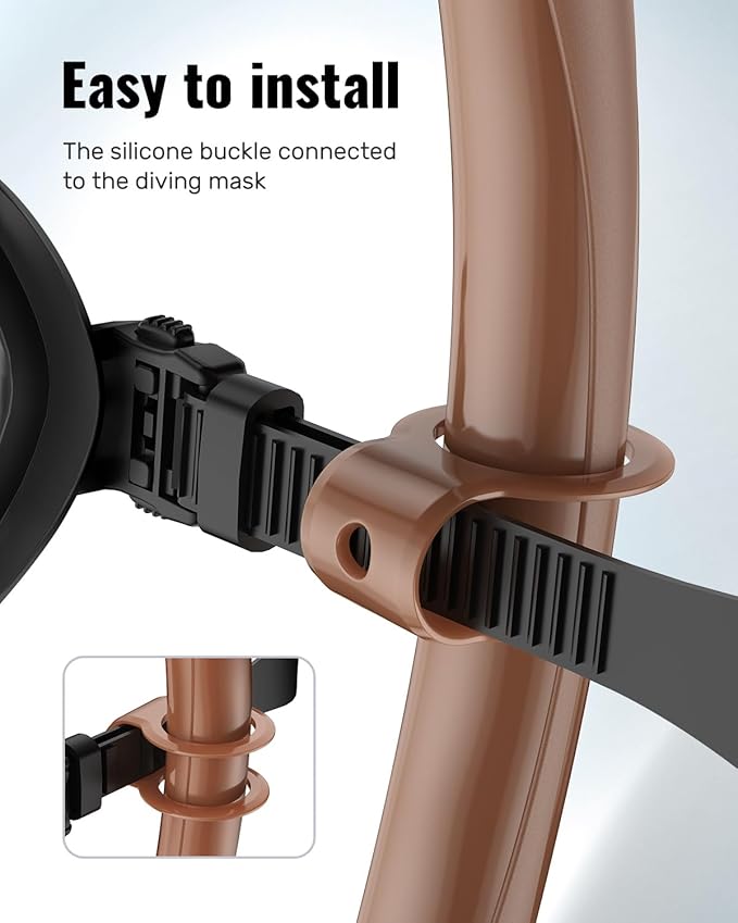 W WSTOO Adults Diving Snorkel Breathing Tube Silicone Flexible Foldable Snorkel Anti-Drop for Freediving Swim Training,Diving and Scuba Diving,Easy to Carry for Travel