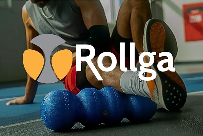 Rollga - The Better Foam Roller for Physical Therapy. Deep Tissue Massage Roller for Muscle Recovery, Back Pain Relief & Flexibility. Yoga & Pilates Exercise Roller. Beginner & Athlete Approved.