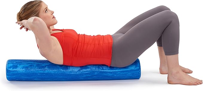 OPTP PRO-Roller Soft Density Foam Roller – Low Density Soft Foam Roller for Physical Therapy, Pilates, Yoga Foam Roll Exercises, and Muscle Recovery- Blue 36" x 6"