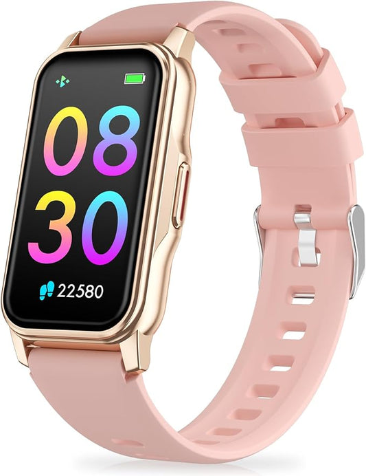 Fitness Tracker with Step Counter/Calories/Stopwatch, Activity Tracker, Health Tracker with Heart Rate Monitor, Sleep Tracker,1.47'' Touch Color Screen, Pedometer Watch for Women Men Kids