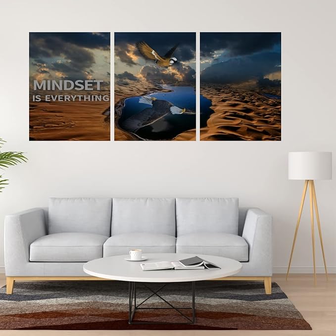 3 Panels Inspirational Canvas Poster Motivational Wall Art Inspirational Wall Art Entrepreneur Quotes Artwork Painting Picture for Framed Home Decoration Living Room office bedroom 36''W x 16''H