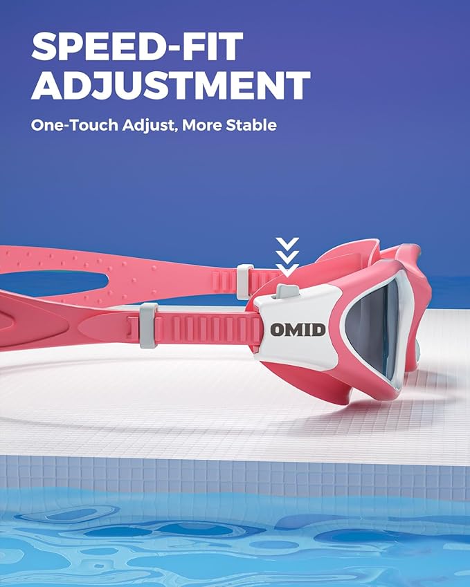 OMID Swim Goggles, P2 Polarized Swimming Goggles for Men Anti-fog Goggles Swimming for Adult Women