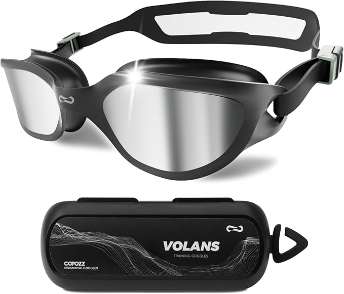 COPOZZ Swim Goggles Adult Women, Swimming Goggles for Women & Men, Anti-Fog No Leaking UV Protection for Adult