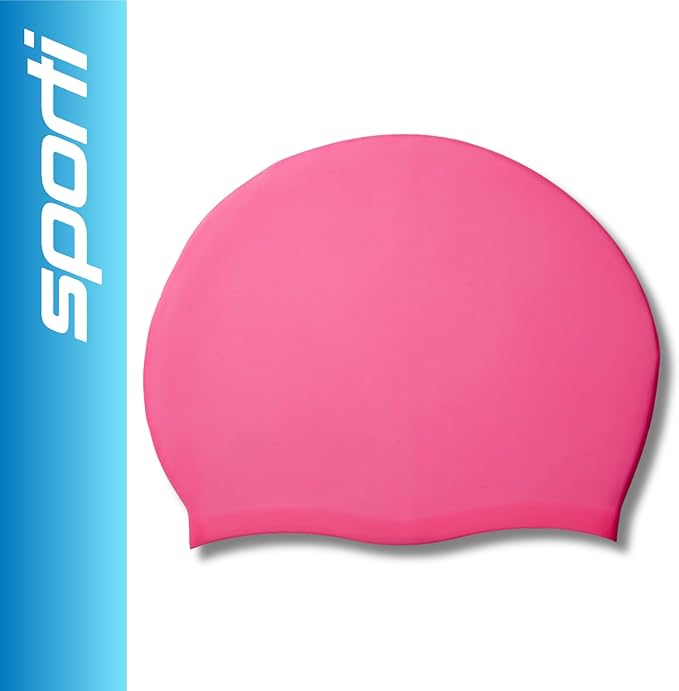 Sporti Silicone Swim Cap for Kids, Unisex Youth Swimming Cap, Protection Bathing Caps for Your Children, Aged 2-10