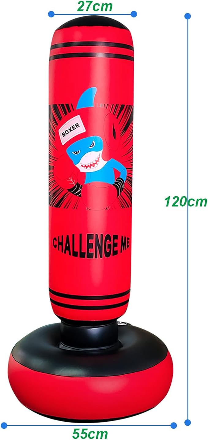 Punching Bag Kid,Boxing Bag for Kids,Inflatable Dummy, Inflatable Punching Bag, De-Stress Boxing Bag for Kids.