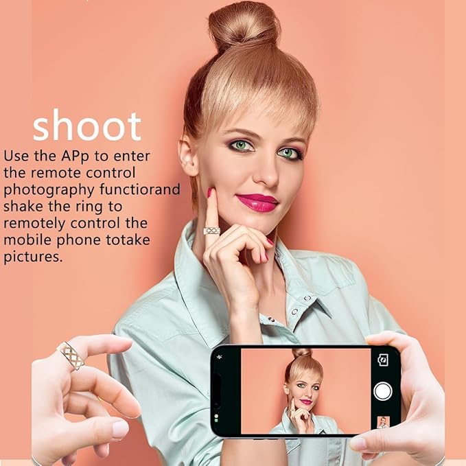 Smart Ring Health Tracker for Women Men, Fitness/Sleep/Stress/HR Tracker, Fitness Tracker with Steps, Distance & Calorie Count, iOS & Android Compatible, IP68 Waterproof (8#)