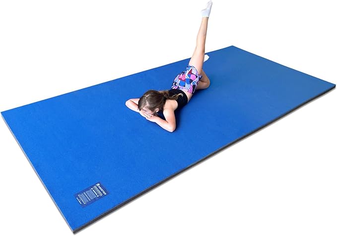 Meister FlexFloor Gymnastics & Cheer Mat - Roll-Up Carpet Training Floor for Home & Gym