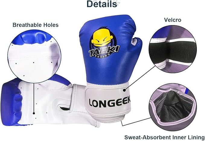 Longeek Kids Boxing Gloves for 3-8 Years Toddler Baby 4oz Fighting Training Punching Bag MMA