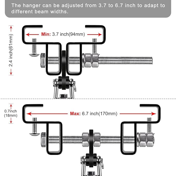 BeneLabel Punching Bag Hanger, Heavy Bag Mount, Boxing Bag Kit, Holder, Wall Mount, Accessories for Beam, 400KG Capacity