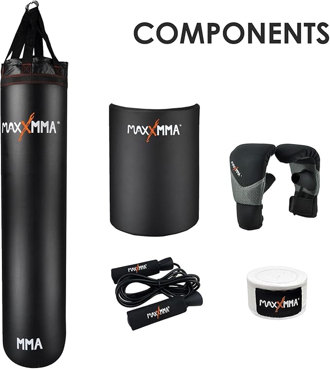 MaxxMMA 5 ft Water/Air Heavy Bag Kit (Adjustable Weight 70~140 lbs.)